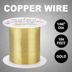 BENECREAT 22 Gauge 164FT Tarnish Resistant Gold Wire Jewelry Beading Wire - Image 5