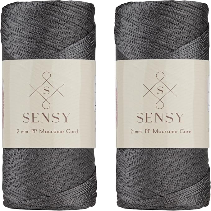 Sensy Premium 2 Pack of 2mm 251 Yards Polyester Rope 100% Polypropylene Cord by SSENSY