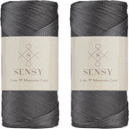 Sensy Premium 2 Pack of 2mm 251 Yards Polyester Rope 100% Polypropylene Cord by SSENSY