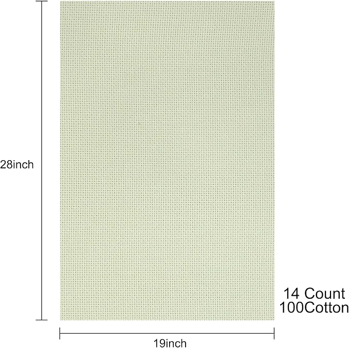 Aida Cloth 14 Count Cross Stitch Fabric, 19×28inch | Matches Various Thread - Image 2