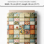Patchwork Fabric Panel with Windmill Designs – 100% Cotton Satin, 6 Printed - Image 7