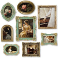 Lineshading 8 Pcs Gold and Green Picture Vintage Gallery Wall Frame Set by Lineshading
