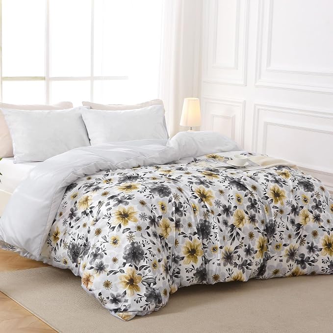 Duvet Cover King Size, Reversible Floral Vintage Duvet Cover Set - Image 3