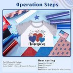 Tintnut Patriotic Flag Glitter Heat Transfer Vinyl, Independence Day theme - Image 7