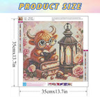 Highland Cow Diamond Art Kits for Adults, 5D Cow Diamond Painting Kits for - Image 4