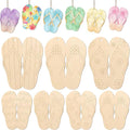 COCHIE Summer Slippers Wood Crafts to Paint Set of 24, Slipper Unfinished by COCHIE