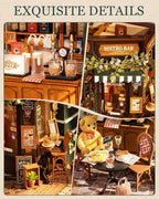 Rolife DIY Miniature House Kit 1:18 Coffe&Bar Dollhouse Diorama Model, Build - Image 4