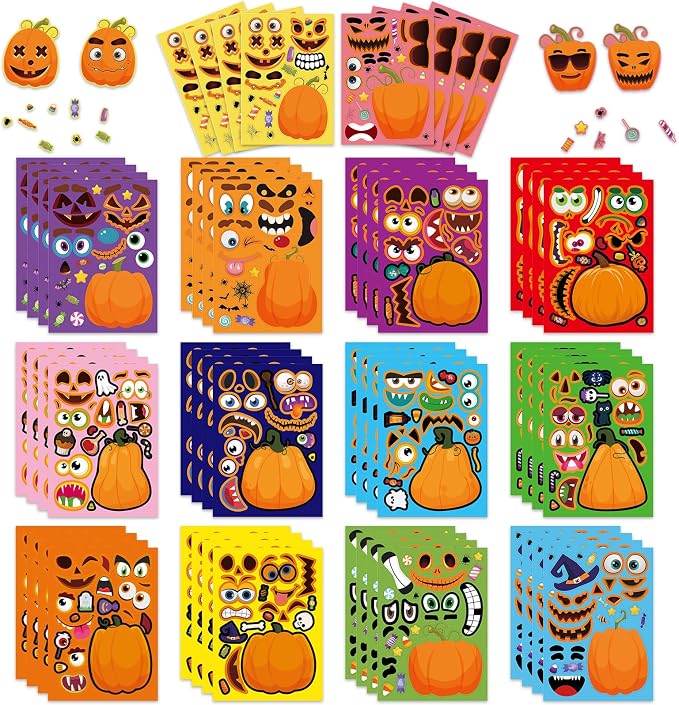 56 Sheets Halloween Pumpkin Stickers by Cosomia