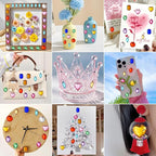 120PCS Craft Gems Jewels, Colorfull Acrylic Flatback Rhinestones - Image 7