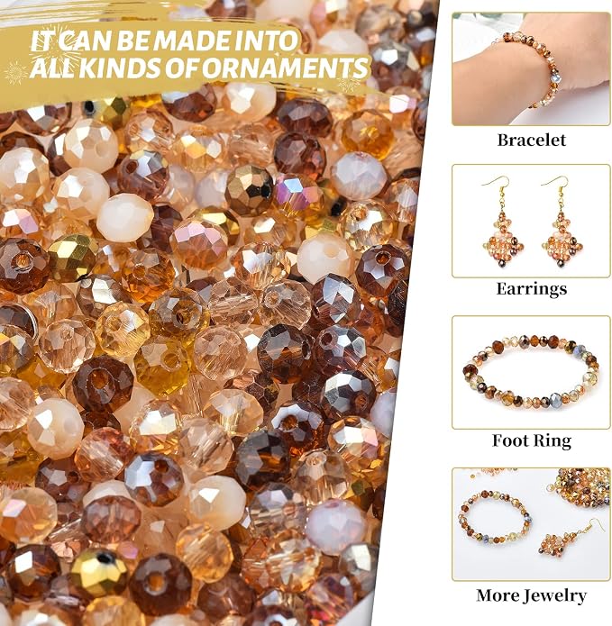 Faceted Rondelle Glass Beads for Jewelry Making AB Color 1000pcs Crystal Spacer - Image 4