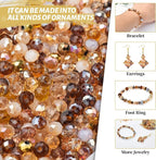 Faceted Rondelle Glass Beads for Jewelry Making AB Color 1000pcs Crystal Spacer - Image 4