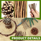 TKOnline 400Pcs Craft Sticks, 10cm 0.1-0.2 Inch in Diameter Wood Log Sticks - Image 3