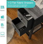 Lufeiya Computer Desk with Fabric Drawers, 40 Inch Gaming Desk - Image 5