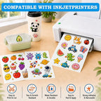 Aevdor 60-Sheet Glossy White Printable Vinyl Sticker Paper, Inkjet | Glossy - Image 2