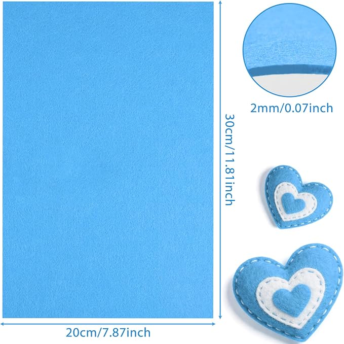 NEBURORA 12 Pcs 2mm Thick Stiff Felt Sheets - Image 6