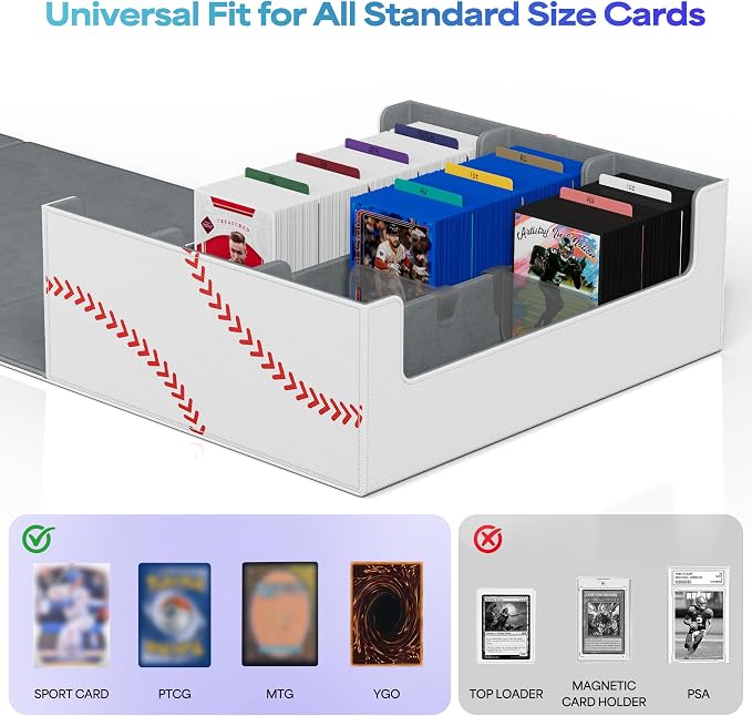 UAONO Trading Card Storage Box, Holds 1800 Sleeved Cards - Image 2