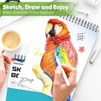 Soucolor Sketchbook 9x12, 100 Sheets Drawing Pad, Art Sketch Book - Image 8