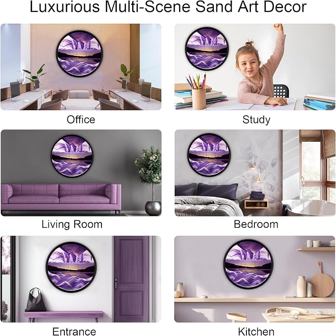 Mtadmai 17.3" Moving Sand Art, 3D Sand Art Pictures Deep Sea Sandscape Living - Image 8