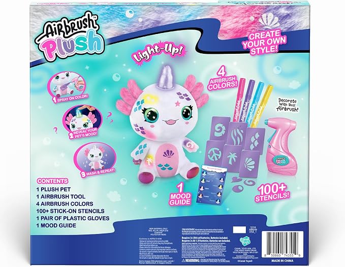 Canal Toys Airbrush Plush Light Up Axolotlcorn - Image 4