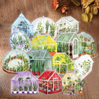 50PCS Transparent Greenhouse Plants Stickers Nature Botanical Floral Aesthetic - Image 8
