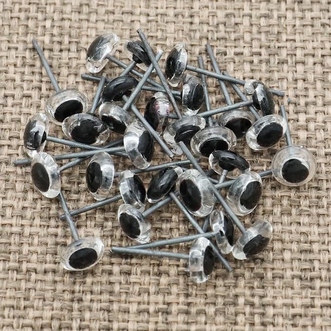 140Pcs Needle Felting Eyes 6-10mm mini Glass Amber - Image 7
