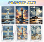 3 Pack Diamond Art Kits for Adults, 5D Lighthouse Diamond Painting Kits for - Image 4
