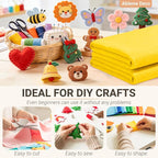 Yellow Felt Fabric Sheets 18" x 18" 1.6mm Soft Felt, Sew and Glue, DIY Sewing - Image 4