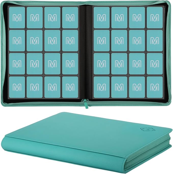 Premium Card Binder 16 Pocket, Trading Card Binder Holds up to 1000+Cards by MOSLA