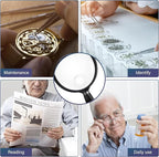 Feosky Handheld Reading Magnifier, 10X Magnifier, 90mm Shatterproof Lens - Image 5