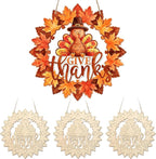 Unfinished Fall Wreaths Wood Crafts to Paint Set of 3, Unfinished Wood Cutouts by Sereliy