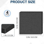 4 PCS Polyurethane Foam Sheets 12" L x 12" W x 1" T Packing Foam Inserts - Image 2