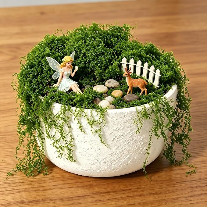 Fake Green Moss for Potted Plants, Artificial Moss for Crafts Indoor, DIY Table - Image 5