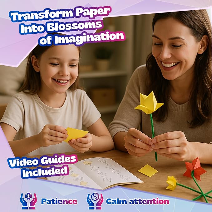 Pinwheel Crafts Flower Origami Kit - Image 2