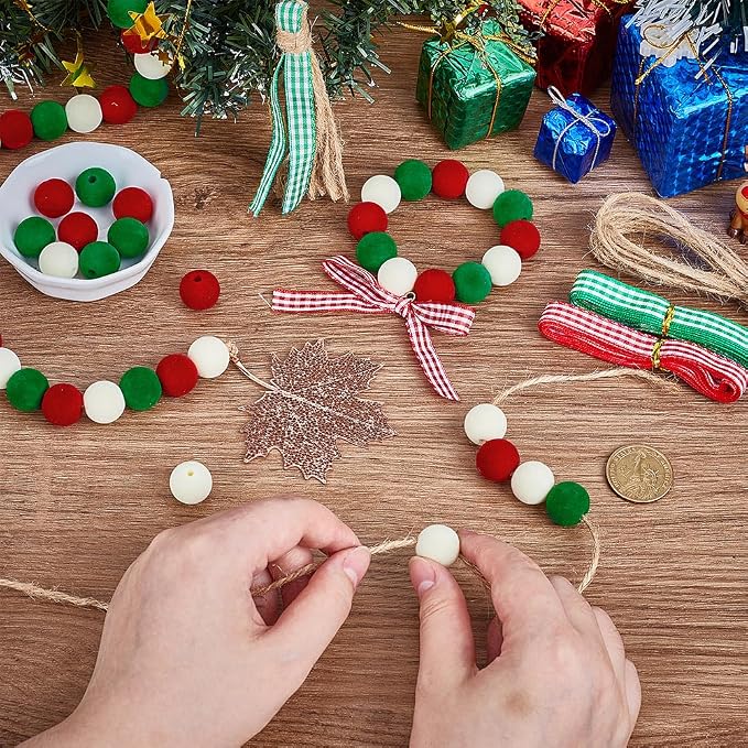 PH Pandahall 60pcs 16mm Velvet Beads Christmas Beads - Image 5