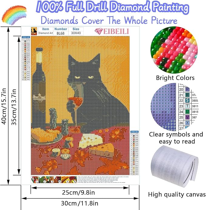 EIBEILI Diamond Painting Kits for Adults DIY 5D Diamond Art Paint - Image 2