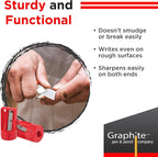 GRAPHITE Hard Lead Carpenter Pencil #2 Lumber Pencil Pack of 12 PCS - Image 5