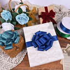 Dusty Blue 1.5 Inch 25 Yards Satin Wired Ribbon Easter Ribbons - Image 4