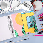 135lb/200gsm Marker Paper Pad, 8.3×8.9in Double Sided Bleedproof Sketch Pad - Image 2