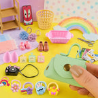 93 PCS Miniature Dollhouse Accessories Dollhouse Bathroom and Makeup Set - Image 6