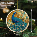 3D Effect Printed Peacock Acrylic Ornament, Peacock Hanging Ornaments - Image 6