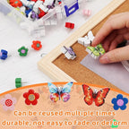 IMZAY Push Pins for Bulletin Board, Thumb Tacks Wooden Decorative Push Pins | - Image 5