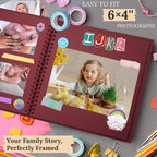 Scrapbook 7x7 Inch DIY Scrapbook Album Hardcover Kraft Paper 40 pages/20 sheets - Image 5