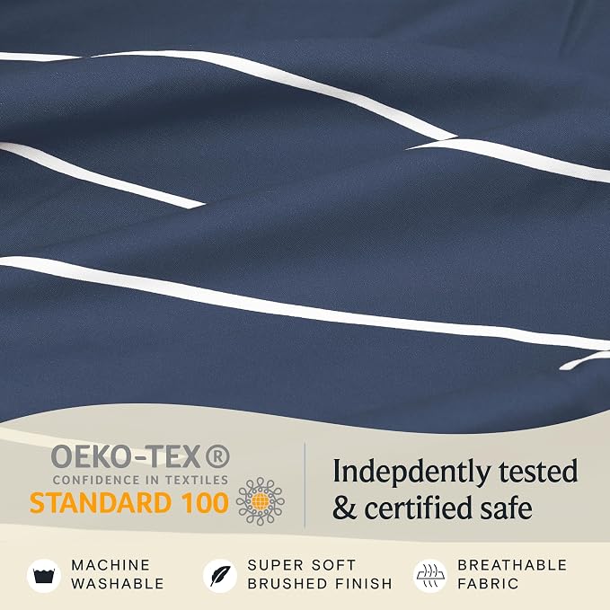 LuxClub Striped Sheets, Deep Pockets 18" Eco Friendly Wrinkle Free-Kids-Fitted - Image 6