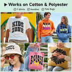 TECKWRAP Heat Transfer Vinyl for T-Shirts, 50+ Washes, REACH Certified & Dryer - Image 7