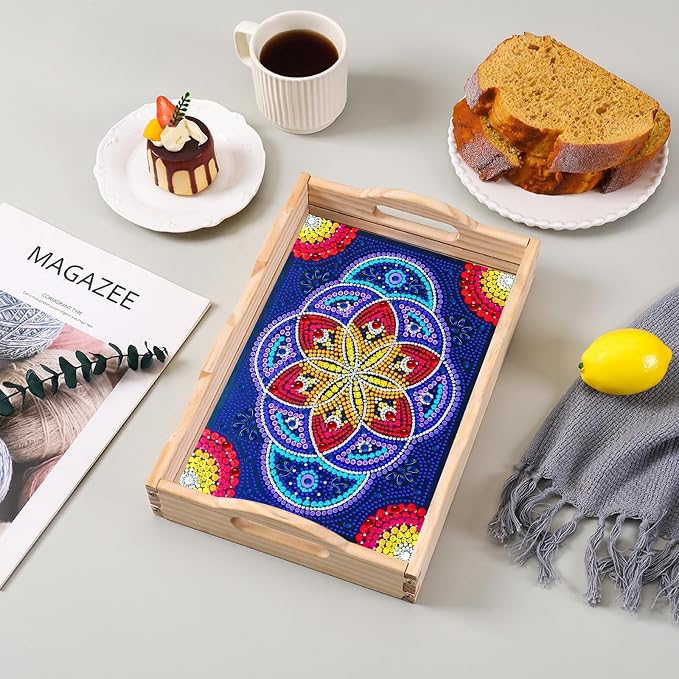 EWJRNSF Diamond Art Kits for Adults Wooden Serving Trays - Image 6