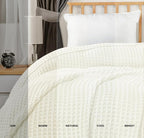 Utopia Bedding 100% Cotton Waffle Weave Blanket Twin Size - Image 6