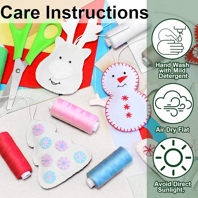 YOUEON 2 Pcs Large White Felt Fabric - Image 4