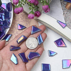 Youway Style Iridescent Cobalt Blue Glass Mosaic Tiles - Image 5