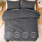 Love's cabin Dark Grey Twin/Twin XL Comforter Set, 2-Piece Prewashed Bed Set - Image 3