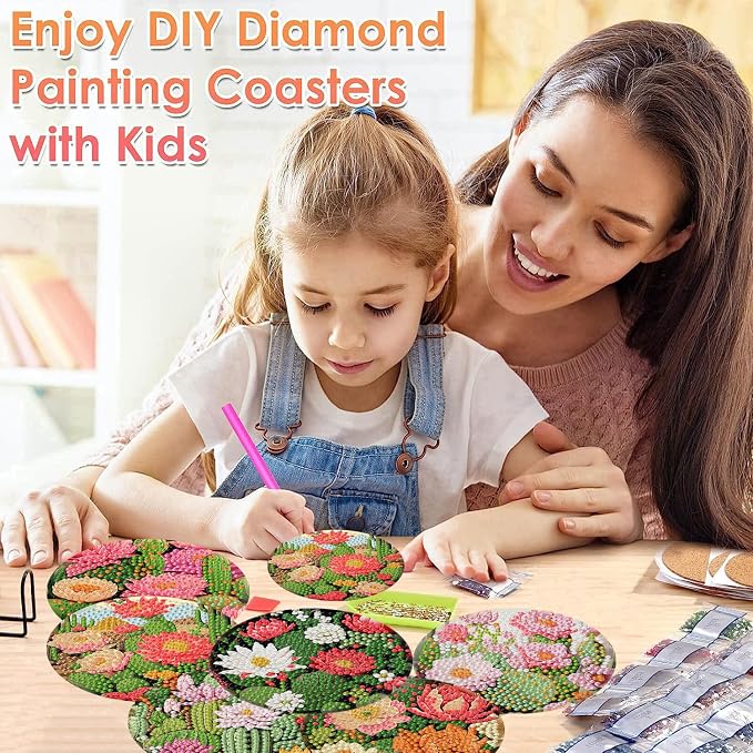 ijbnhd Cactus Diamond Painting Coasters Kit - Image 5